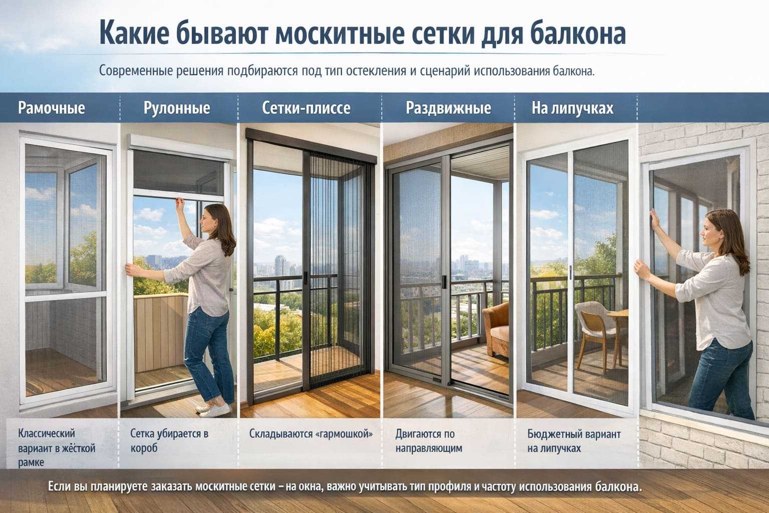 Типы москитных сеток