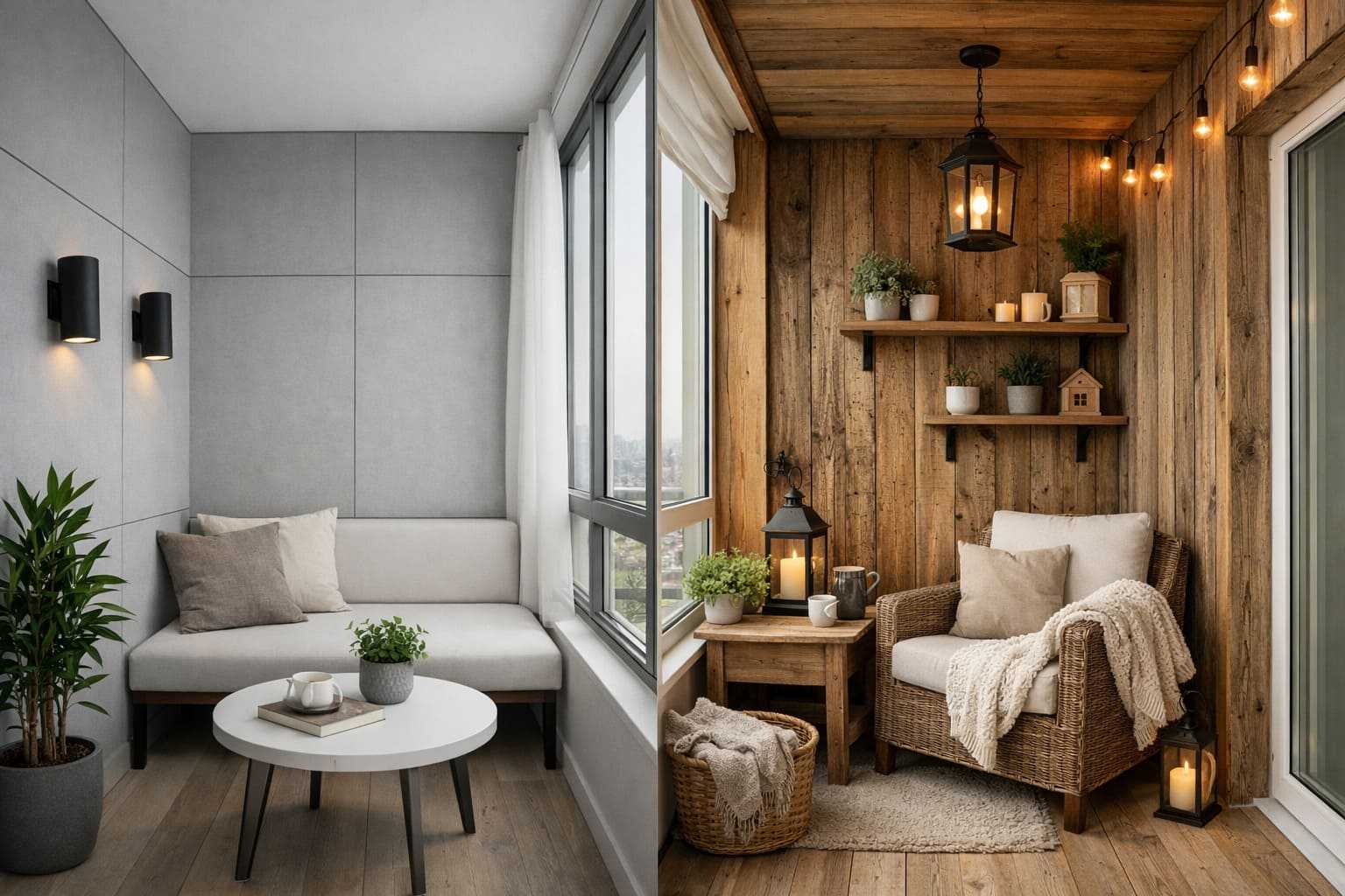 Балкон в стиле moderne rustice