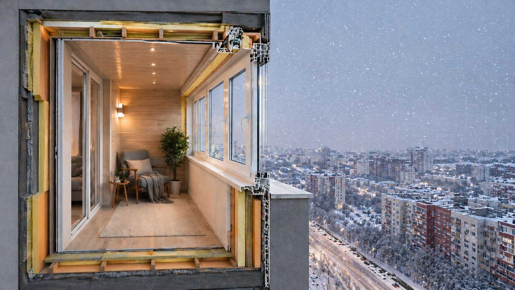 комплексное утепление балкона
